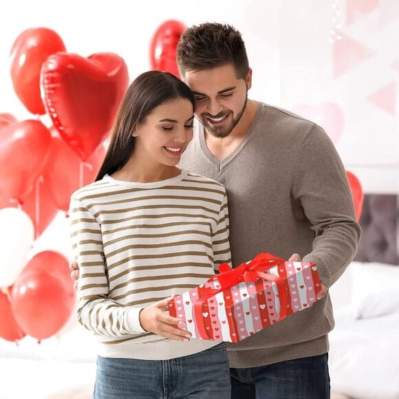 8 PCS Valentine Fabric Squares - Pink Cotton Quilting, Love & Floral Patterns fo - Picture 5 of 7